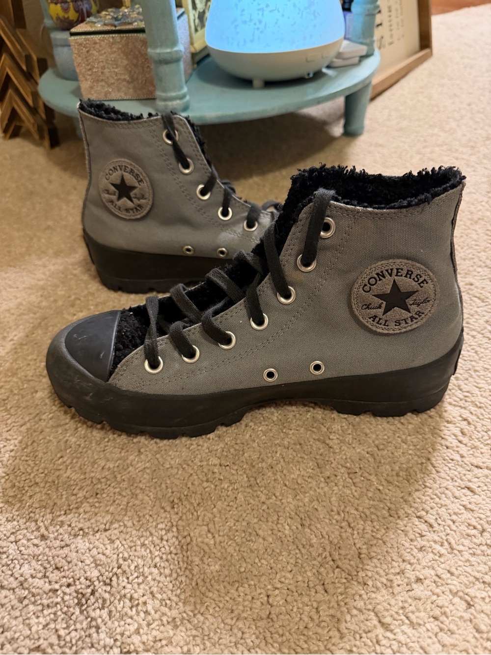 Converse Chuck Taylor All Star Lugged High sneakers Mason gray Women's Size 7.5